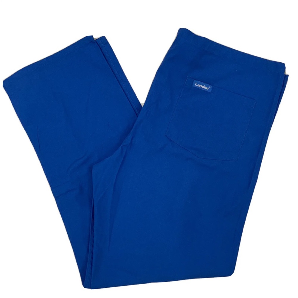 Landau Standard Essentials Relaxed Fit 1Pocket Drawstring Scrub Pants Large